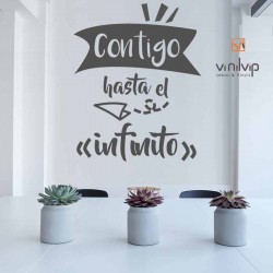 Vinil decoratiu Amb tu fins a l'infinit