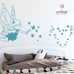 Vinilo infantil Hada volando