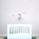 Vinilos para bebé niño sentado Nube gris claro cuna