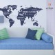 Vinilo mapdremas mapa azul marino dormitorio infantil