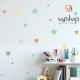 Vinilo estrellas multicolor pared