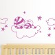 decoracion pared rosa para bebé